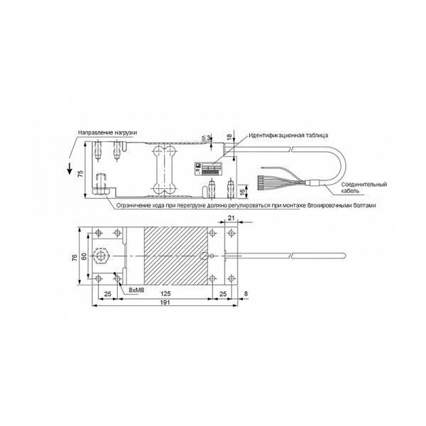 Платформенный датчик веса HBM PW12CC3 до 250 кг 008605 фото