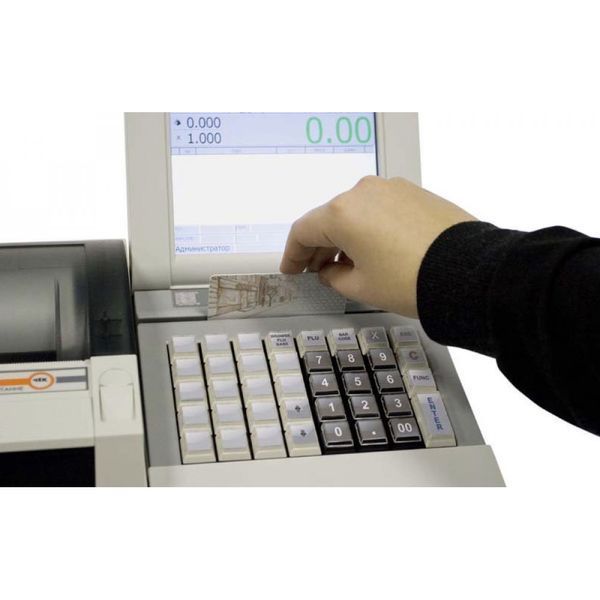 Бюджетний "ШТРИХ LightPOS WinCE 6.0" SLIM 001 з детектором валют; білий 004368 фото