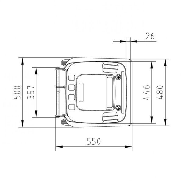 Мусорный контейнер марки SULO (550x500х933 мм) на 120 л, цветные 012174 фото
