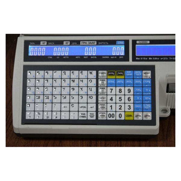 Весы торговые CAS CL5000J-IP-R до 30 кг, с печатью этикеток, со стойкой 002865 фото