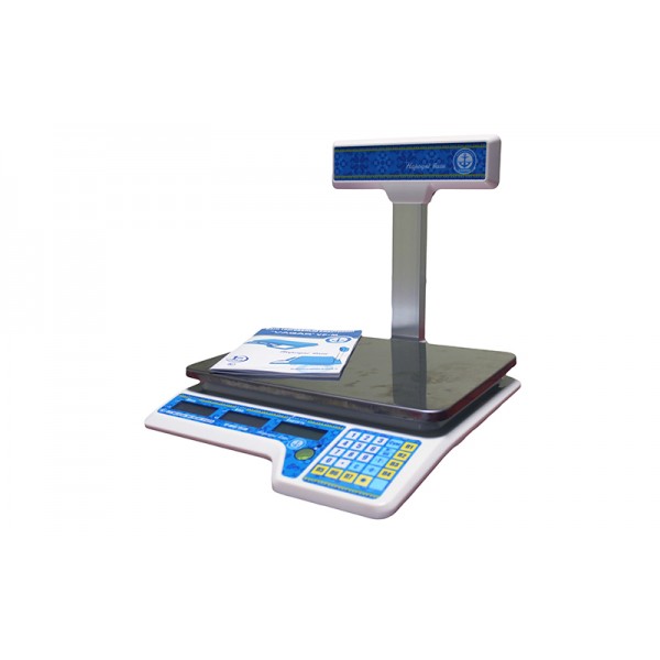 Весы торговые Вагар со стойкой VP-6/15 M, LCD до 6/15 кг, точность 2/5 г, 310 х 230 мм