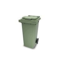 Передвижной мусорный контейнер 120 л. с крышкой (480х555х937 мм) зеленый