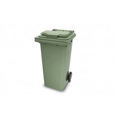 Передвижной мусорный контейнер 120 л. с крышкой и педальным приводом (480х555х937 мм) зеленый