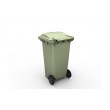 Передвижной мусорный контейнер 120 л. с крышкой и педальным приводом (480х555х937 мм) зеленый