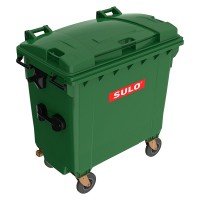Мусорный контейнер марки SULO (775x1370х1365 мм) на 770 л, зеленый