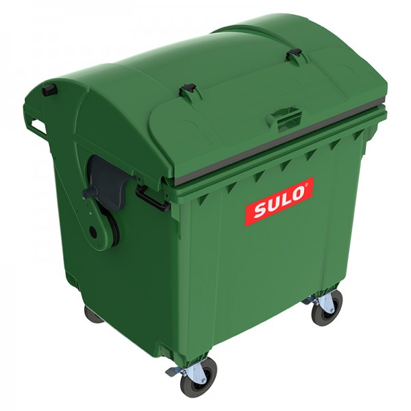Мусорный контейнер марки SULO (1060x1370х1460 мм) на 1100 л RD did V, зеленый