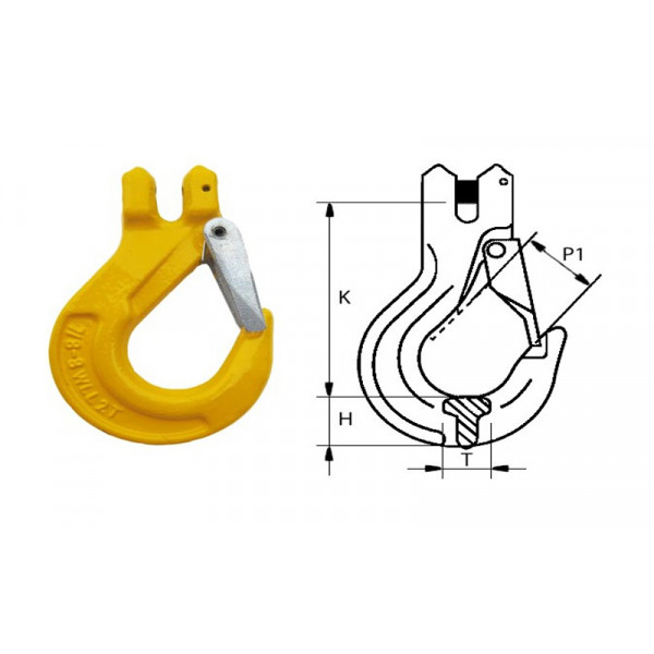Крюк с защелкой типа G80, 16-8 (8.0т)
