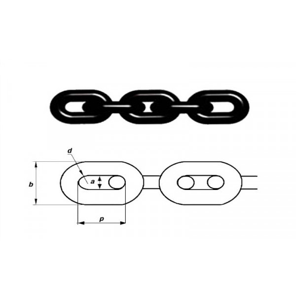 Цепи грузоподъемные 8 класс (G80), 10х30