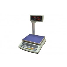 Торговые электронные весы со стойкой ВТЕ-Центровес-15-Т2-СМ до 15 кг, точность 2 г