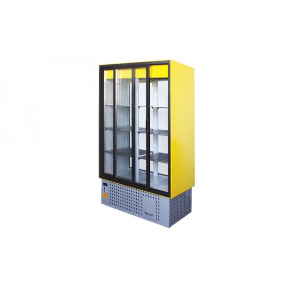 Холодильный шкаф ШХС-1.4 АЙСТЕРМО; 1,6х0,7х1,95 м, 0…+8˚С, (стеклянные раздвижные двери)