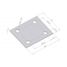 Подкладка под крепежную плиту (втулку) ZEMIC HD-9-402-10/40t (квадратная) для тензодатчика НМ9А