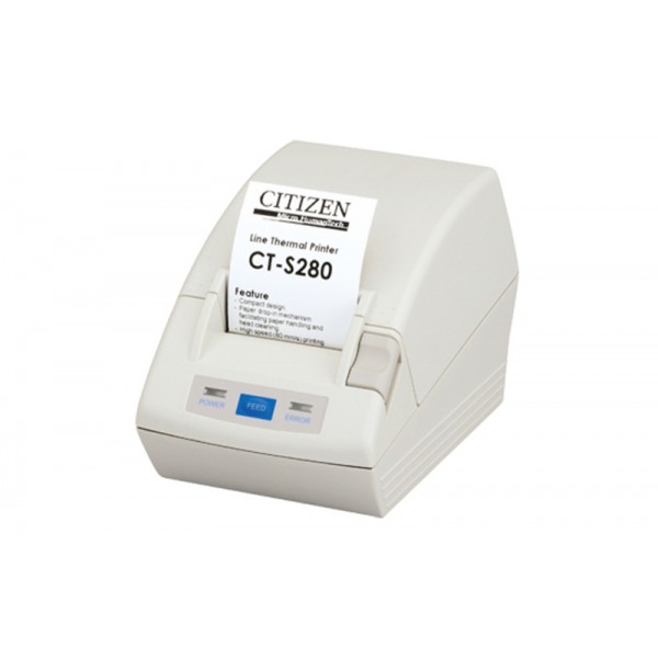 POS-принтер Citizen CT-S281 Serial (RS-232) белый (полная или частичная обрезка)