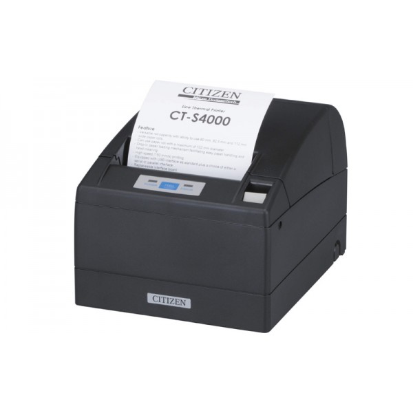 POS-принтер Citizen CT-S4000 Serial+USB черный (горизонтальная или вертикальная установка)