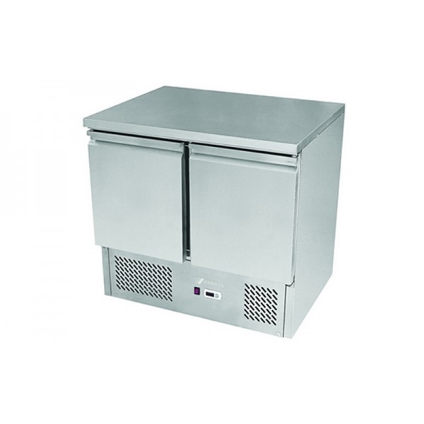 Двухдверный холодильный стол Hendi 232019 с корпусом из нержавеющей стали (+2...+8°С, 900х700х850 мм) 