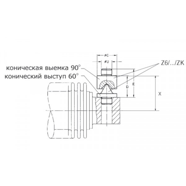 Конічна опора HBM Z6/1ТZK