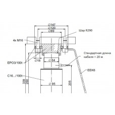 Монтажная опора HBM EPO3/100T для тензодатчика колонного типа C16A